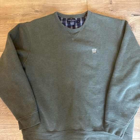 Daniel Cremieux Crewneck Sweatshirt Pullover Cotton Blend Olive Green XL - Picture 1 of 6